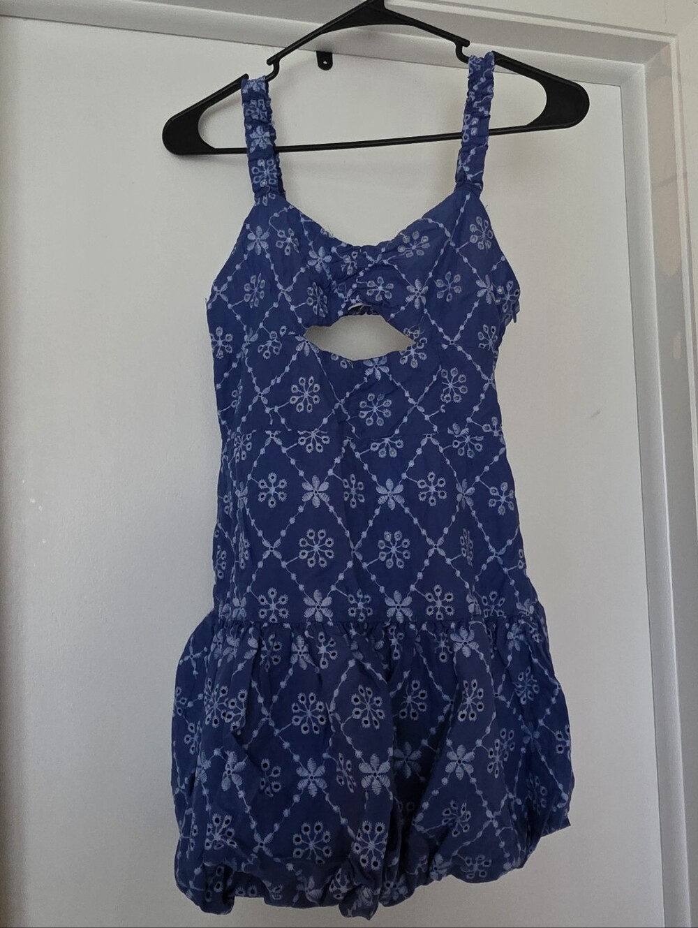 Zara Blue Floral Print Bubble Dress